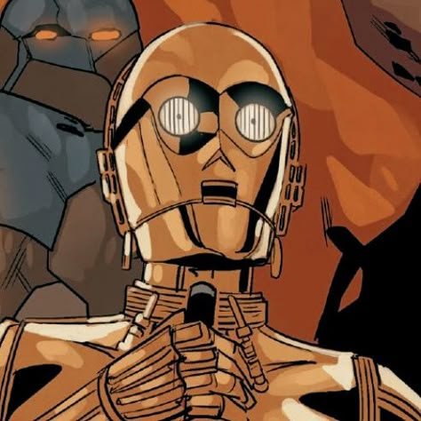 C-3po Star Wars, Star Wars Comic Pfp, C3po Drawing, Star Wars Comic Icons, Star Wars Profile Picture, C3po Art, Starwars Icons, Star Wars Pfp, Force Unleashed