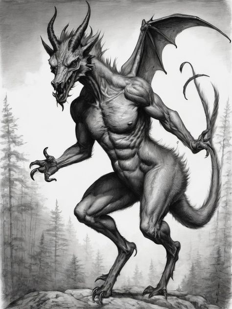 THE JERSEY DEVIL The Jersey Devil, Fantasy Concept, Jersey Devil, New Jersey Devils, Fantasy Concept Art, Hockey Jersey, Fantasy Creatures, Life Art, Tattoo Ideas