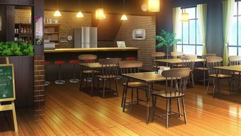 Gacha Cafe Background Inside, Gacha Club Cafe Background, Big Cafeteria, Gacha Cafe Background, Anime Backgrounds Cafe, Cafeteria Background, Cafe Background, Gacha Backgrounds Outside, Anime Houses