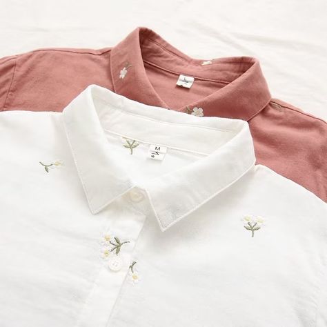 Add a touch of elegance to your wardrobe with these charming women's embroidered tops. Available in a delicate white and a warm rose pink, each top features intricate floral embroidery that exudes a subtle yet sophisticated style. Crafted from lightweight, breathable fabric, these tops are perfect for year-round wear. Browse our selection at 🔗 lovethyne.com #fashion #metgala #metgala2024 #ootd #ootdstyle #outfitoftheday #outfit #summer #spring #statementdress #fashionnova #fashionista #fa... Embroidered Tops, Statement Dress, American People, Style Cardigan, Men Shirt Style, Casual Style Outfits, Embroidered Top, Sophisticated Style, Rose Pink