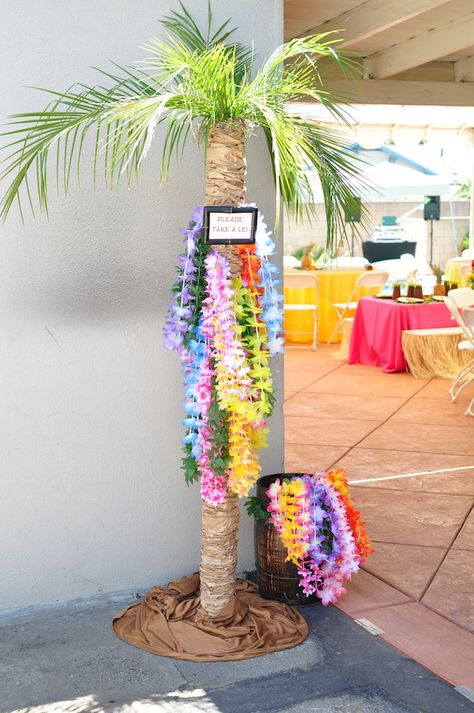 Kara's Party Ideas Tiki Hut Luau Party | Kara's Party Ideas 60th Birthday Hawaiian Theme, A Luau Party Ideas, Hawaian Party Decor, 21st Luau Party Ideas, Summer Themed Decorations, Hawaii Snacks Luau Party, Luau Birthday Backdrop, Tropical Beach Theme Party, Tiki Graduation Party Ideas