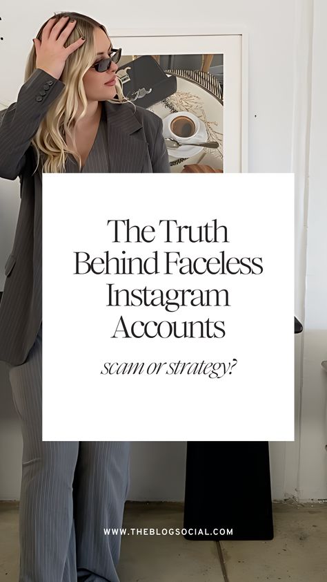 Faceless on Instagram?   Is it a total scam or a legit strategy for growing your brand? This pin spills the tea on the faceless marketing trend!  Discover the truth behind these mysterious accounts and unlock tips for creating captivating faceless content. 

Is going faceless the key to unlocking social media success? Click the link to find out! Faceless Account Name Ideas, Faceless Social Media, Faceless Account Ideas, Faceless Instagram Account, Faceless Content Ideas, Social Advice, Faceless Branding, Faceless Account, Faceless Content