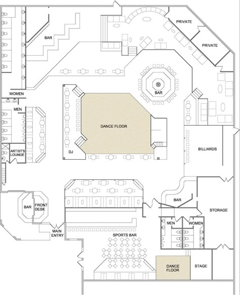 Club Bar Design, Club Design Interior, Restaurant Floor Plan, Restaurant Layout, Bar Flooring, Bar Design Ideas, Restaurant Flooring, Restaurant Plan, Maggie Valley