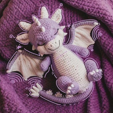 Dally The Dreamy Dragon: An Adorable Sleeping Dragon Crochet Pattern – The Yarnerina Dragon Crochet Pattern, Sleeping Dragon, Crochet Dragon Pattern, Dragon Crochet, Disney Crochet Patterns, Crochet Toys Free Patterns, Crochet Toys Free, Easy Crochet Animals, Crochet Dinosaur