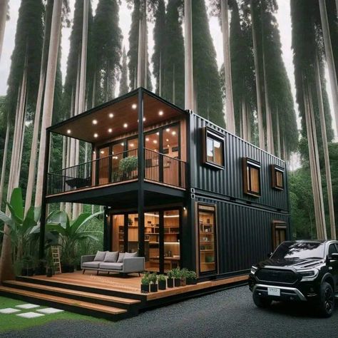 Container Living, Tiny Container House, Property Ideas, Shipping Container House Plans, Container Buildings, Building A Container Home, Architecture Model House, Container House Plans, Casa Container