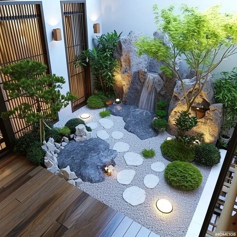 25 Japanese Garden Design Ideas Check more at https://zugnews.com/25-japanese-garden-design-ideas/ Mini Japanese Garden Small Spaces, Japanese Small Garden Ideas, Japanese Garden Plants Small Trees, Home Japanese Garden, Backyard Japanese Garden Ideas, Korean Garden Design, Small Zen Garden Ideas Outdoor, Mini Garden Ideas Small Spaces, Mini Zen Garden Design