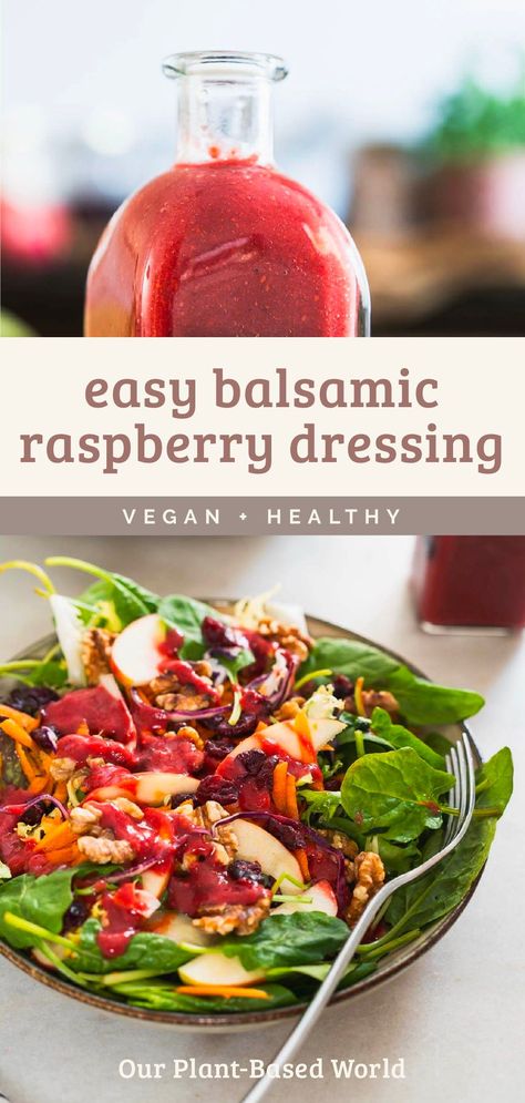 Ditch store-bought dressing for good! Create your own signature Balsamic Raspberry Vinaigrette using our simple recipe. The ideal balance of balsamic tang and raspberry sweetness, it's an instant upgrade for your salads, marinades, and more! Follow us for more yummy #DIY dressings and sauces. Raspberry Balsamic Dressing, Raspberry Walnut Vinaigrette, Rasberry Dressing Salad, Raspberry Balsamic Vinaigrette Recipe, Raspberry Poppyseed Dressing, Rasberry Vinegrette Recipe, Raspberry Dressing Recipe, Raspberry Vinegrette, Types Of Pesto