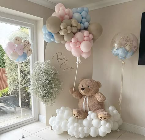 Event Styling & Decor | Baby Shower Season incoming 🍼🤍✨ . . Re sharing our favourites . . #babyshower #babyshowerideas #babyshowerdecor #balloons #balloondecor… | Instagram Blue And Pink Baby Shower Ideas, Gender Reveal Balloons Decorations, Gender Reveal Decorations Ideas, Baby Gender Reveal Party Ideas, Baby Reveal Party Decorations, Pink And Blue Baby Shower, Gender Reveal Decor, Gender Reveal Baby Shower Themes, Baby Shower Balloon Arch