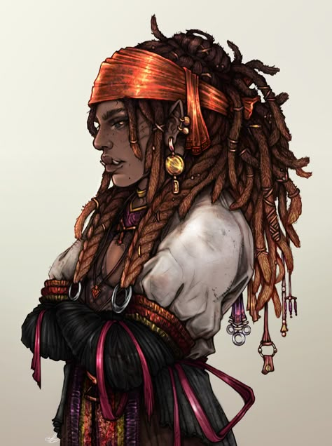 Orc Pirate, Pirate Concept, Female Half Orc, Dnd Orc, Female Orc, Dnd Races, Pirate Art, Fantasy Portraits, Pirate Woman