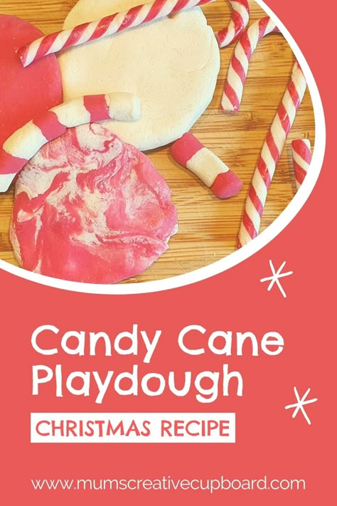 Candy Cane Playdough, Peppermint Playdough, Toddler Activities Christmas, Scented Playdough Recipe, Toddler Christmas Activities, Christmas Toddler Activities, Christmas Playdough, Easy Playdough, Sensory Playdough