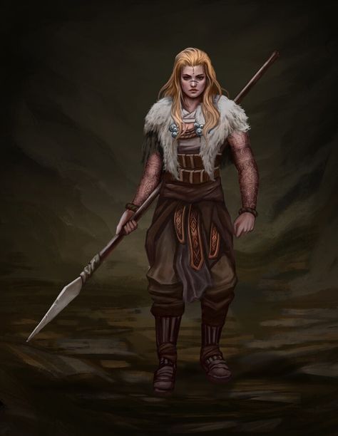 Path Of The Giant Barbarian, Snake Warrior, Female Leader, Viking Warrior Woman, Fantasy Adventurer, Warrior Art, Assassins Creed Art, Savage Worlds, Female Armor