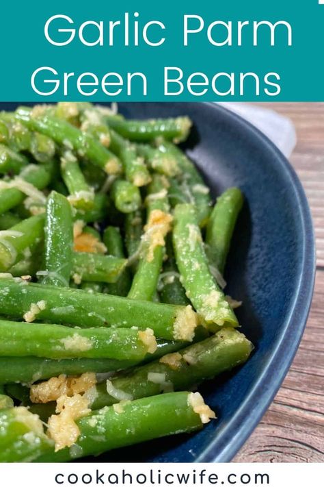 Garlic Parmesan Green Beans Green Beans With Parmesan Cheese, Garlic Parm Green Beans, Green Beans Parmesan, Parmesan Garlic Green Beans, Roasted Frozen Green Beans, Roasted Parmesan Green Beans, Garlic Parmesan Green Beans, Frozen Green Bean Recipes, Parmesan Green Bean Recipes