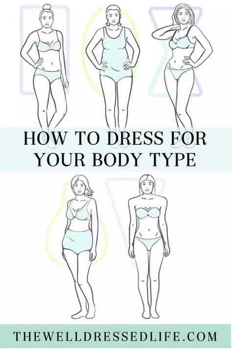 Body Type Clothes, Dress Your Body Type, Body Type Fashion, Women Body Types, Dressing For Your Body Type, Dress For Body Shape, Apple Body Type, Dress Body Type, Curvy Body Types