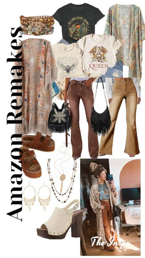 Just Classically Cassidy's Amazon Page Fall Going Out Outfits 2024, Boho Western Winter Outfits, Boho Outfits Western, Boho Relaxed Outfit, Boho Amazon Outfits, Boho Outfits For Winter, Amazon Boho Clothes, Boho Western Style Outfits, Boho Mom Style Summer