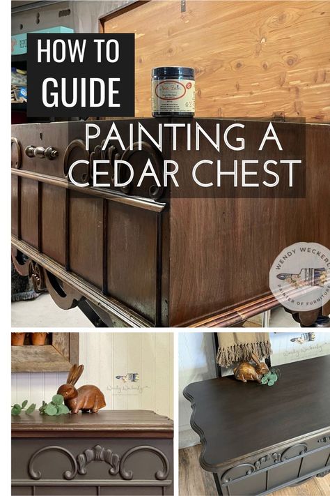 Hope Chest Makeover, Cedar Chest Redo, Painted Cedar Chest, Chest Makeover, Hope Chests, Chest Ideas, Chest Furniture, Modern Farmhouse Bedroom, Furniture Fix