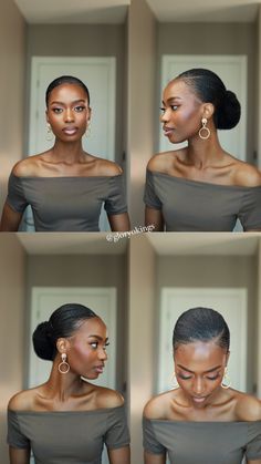 Hair Outline, Afro Hair Bun, Natural Hair Wedding, Date Night Hair, Natural Hair Styles For Black, Natural Hair Bun Styles, Different Hair Styles, Twisted Hair, Hair Styles For Black Women