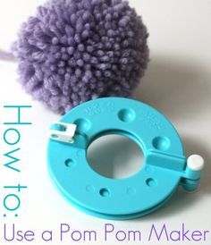 6. Close the two halves together and click the latch (forgot to photograph this step sorry). Pom Pom Projects, Diy Yarn Pom Pom, Pompom Maker, Pom Pom Tutorial, Pompon Diy, Bunny Knitting Pattern, Pom Pom Animals, Pom Pom Rug, Pom Crafts