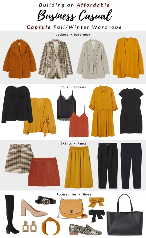 The Best Fall/Winter Business Capsule Wardrobe 2024-2025 Business Casual Capsule Wardrobe, Business Casual Capsule, Winter Business Casual, Casual Capsule Wardrobe, Fall Winter Capsule Wardrobe, Business Casual Winter, Business Casual Fall, Types Of Clothes, Work Capsule