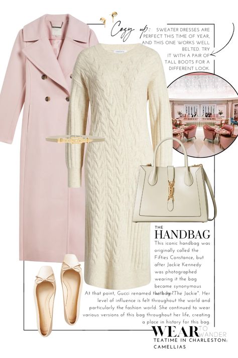 Charleston Style Fashion, Romantic Outfits Aesthetic, Feminine Spring Outfits, Wear To Wander, Best Afternoon Tea, Plus Size Fall Outfit, Feminine Chic, Pink Coat, Fashionista Clothes