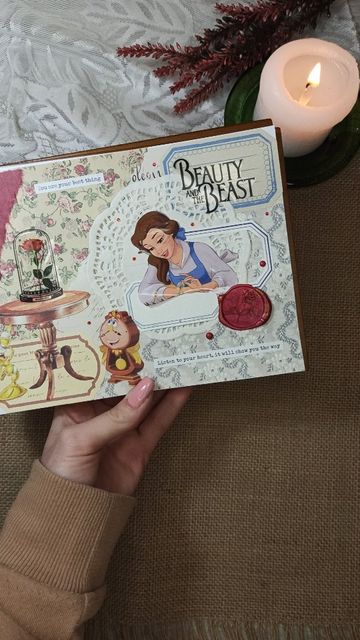 Beauty And The Beast Journal Ideas, Princess Journal Ideas, Disney Princess Journal, Beauty And The Beast Journal, Disney Journal Pages, Disney Junk Journal Ideas, Journal Ideas Disney, Disney Junk Journal, Disney Journal Ideas