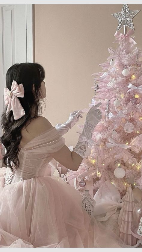 Pink Princess Aesthetic, Pink Core, Coquette Core, A Pink Christmas, Winter Princess, Pink Mask, Soft Pink Theme, Pink Xmas, Pretty Pink Princess