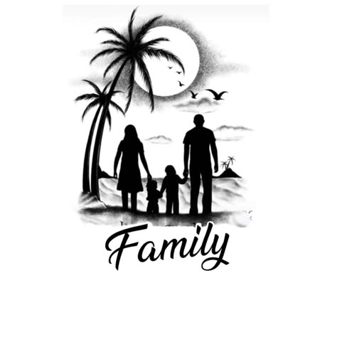 Family Tattoos For Moms, Mother And Baby Tattoo, Ancient Art Tattoo, Father Son Tattoo, Mom Dad Tattoo, Mom Dad Tattoo Designs, Family Silhouette, Tatuagem Masculina Pequena, Family Tattoo Designs