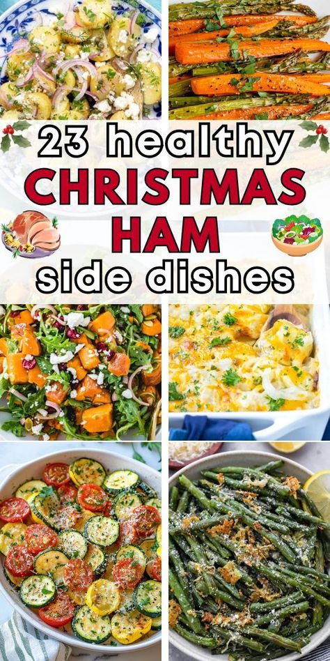 23 Healthy Sides for Christmas Ham Christmas Dinner Ideas To Go With Ham, Light Christmas Meal Ideas, Ham Thanksgiving Dinner Side Dishes, Healthy Christmas Dinner Side Dishes, Sides To Eat With Ham, Christmas Lunch Sides Ideas, Salad To Go With Ham Dinner, Healthy Sides For Christmas Dinner, Unique Holiday Side Dishes