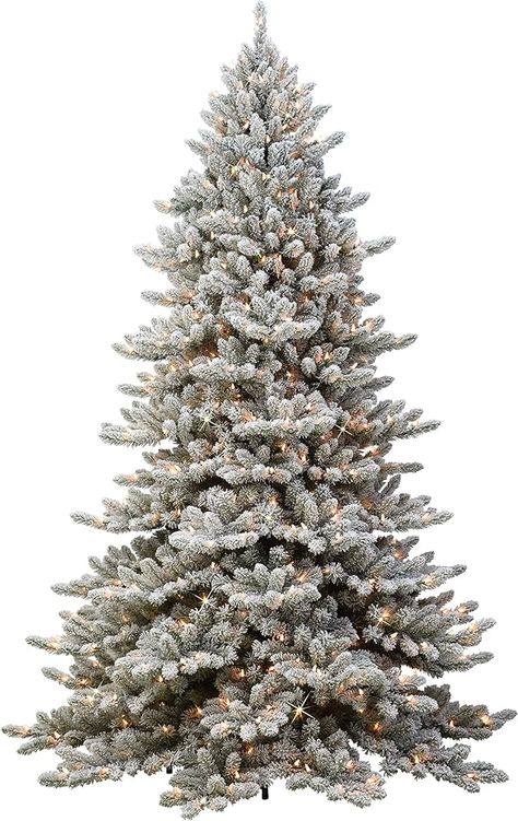 Amazon.com: Puleo International 7.5' Flocked Royal Majestic Fir Artificial Christmas Tree with 600 Lights, Green : Everything Else 7ft Prelit Christmas Tree, Prelit Flocked Christmas Tree, Green Flocked Christmas Tree, 5 Foot Christmas Tree, White Flocked Christmas Tree, Pine Tree Drawing, Nature Documentary, Black Christmas Decorations, Winter Fitness