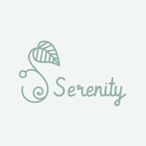 Linear Simple Serenity Spa Logo Spa Logo, Brand Kit, Used Tools, Home Logo, Free Graphic Design, Business Branding, Logo Templates, Join Us, Branding Design