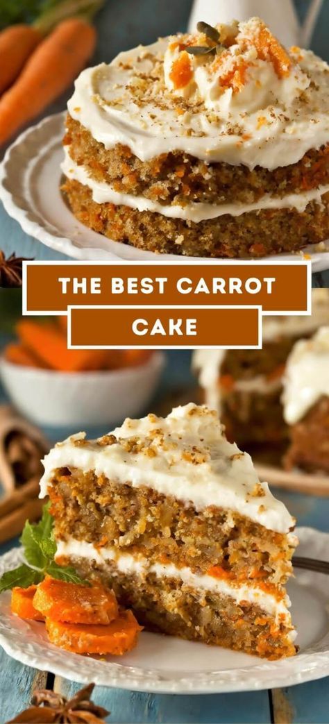 The Best Carrot Cake Recipe Best Frosting For Carrot Cake, Carrot Cake Best Ever, Carrot Cake No Oil, Grandma's Carrot Cake Recipe, Costco Carrot Cake Recipe, 8 Inch Carrot Cake Recipe, Carrot Cake Dairy Free, Spice Carrot Cake Recipes, Carrot Cake Recipe Using Spice Box Cake