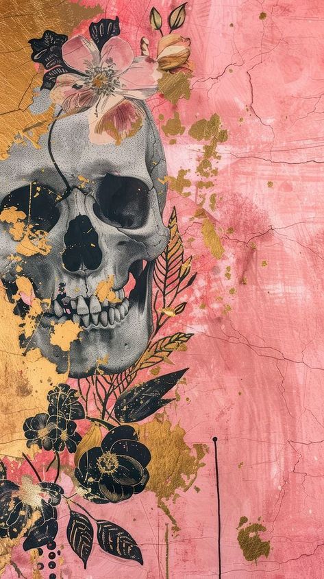 Music Skull wallpaper painting pattern collage. | premium image by rawpixel.com / Boom Skull Wallpaper Iphone Aesthetic, Music Room Wallpaper, Sugar Skull Wallpaper Iphone, Skeleton Wallpaper Iphone, Iphone Wallpaper Skull, Calaveras Aesthetic, Iphone Wallpaper Autumn, Skull Wallpaper Iphone, Music Skull