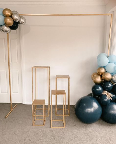 Rental Shop Alfords Point on Instagram: “✨4 Gold Rectangle Plinths + Gold Square Arch ( 2M x 2M) for hire ✨: $50 aud Can decorate the arch with balloons, flowers, fake plants…” Square Arch Balloon Decorations, Arch With Balloons, Square Balloon Arch, Balloons Flowers, Pump It Up, Baby 2, The Arch, Fake Plants, Balloon Arch