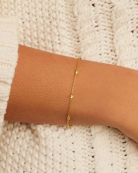 Bracelets Gold Rings Wedding, Permanent Bracelet, Senior Hoco, Simple Gold Jewelry, Hoco Inspo, Dainty Gold Bracelet, Dainty Bracelet, Gold Bracelet For Women, 14k Gold Necklace