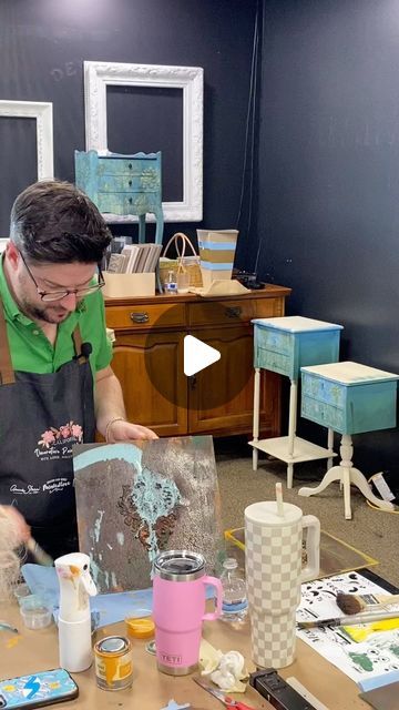 Redesign with Prima®️ on Instagram: "Blending rust paste and paint to achieve an antique, aged appearance with @jonathonmarcmendes_paintedlove" Paint Workshop, Redesign With Prima, March 17, Blending, Rust, California, Paint, On Instagram, Instagram