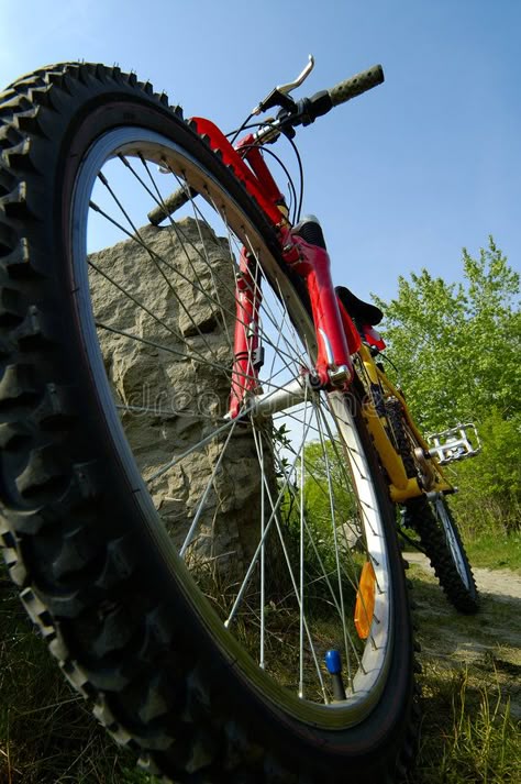 Mountain Biking Low Angle. A low angle shot of an un-branded mountain bike with , #SPONSORED, #shot, #branded, #mountain, #angle, #Mountain #ad Low Angle Photography Ideas, Low Angle Shot Photography, Perspective Low Angle, High Angle Photography, Low Camera Angle, Low Angle Photography, Camera Shots And Angles, Alevel Photography, Abstract Perspective