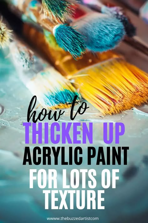 Adding Texture To Acrylic Paint, Thickening Acrylic Paint, How To Paint Tears Acrylic, How To Texture Acrylic Paint, Baking Soda And Acrylic Paint Art, Textured Portraits Painting, Textured Painting How To, Canvas Preparation Acrylic Paintings, Chunky Acrylic Painting