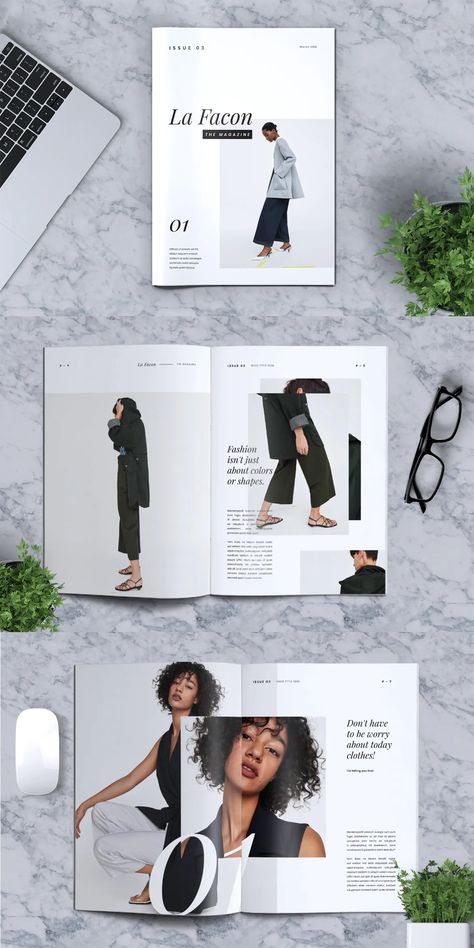 Fashion Magazine Typography Design, Fashion Magazine Cover Ideas Creative, Indesign Cover Page, Fashion Magazine Layout Inspiration, Fashion Editorial Design Layout, Vogue Magazine Template, Cover Fashion Magazine, Fashion Editorial Magazine Layout, Indesign Projects Ideas