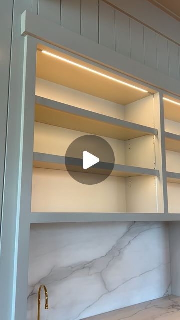 @hartmancabinetry on Instagram: "Check out this cabinet interior lighting by  @hafeleamerica   The Loox illuminated wireless adjustable shelf system is a great solution for adjustable shelf lighting that can easily be repositioned   Would you put this in your kitchen?   #customcabinets #cabinetry #cabinetrydesign #interior #lighting #häfele #adjustable" Built In Shelf Lighting, Shelves Led Lighting, Led Shelf Lighting, Under Shelf Lighting, Casita Ideas, Cabinet Interior, Snack Station, Woodland Home, Cabinet Diy