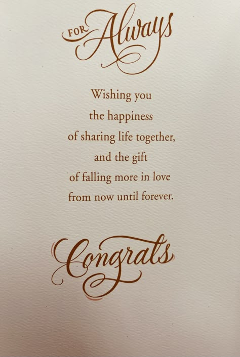 Wedding Congrats Quotes, Marriage Wishes Quotes, Wedding Congratulations Quotes, Wedding Congratulations Wishes, Congratulations On Marriage, Wedding Card Verses, Cute Engagement Announcements, Congrats Engagement, Marriage Wishes