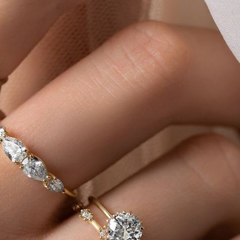 Melanie Casey Fine Jewelry on Instagram: "I love when an engagement ring looks simple at first glance but has surprise details. 

We have a few signature designs with hidden details, including the Touchpoints Ring and Oval Unveiled Ring with Sweep. 

I'm considering adding more designs to the collection that look like simple solitaire designs from the top down but have special hidden details when you look closer. 

What do think?  Should I add more hidden diamonds to the collection, or should I create more designs with side clusters like our Snowdrift Ring?" Snowdrift Ring, Melanie Casey, Top Down, Signature Design, The Collection, That Look, Engagement Ring, Fine Jewelry, Diamonds