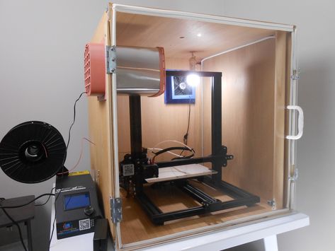 DIY 3D Printer Enclosure Guide Printer Station, 3d Printer Enclosure, Diy 3d Printer, Printer Cabinet, Ikea Lack Table, 3d Printer Extruder, 3d Printing Business, Printer Stands, Best 3d Printer