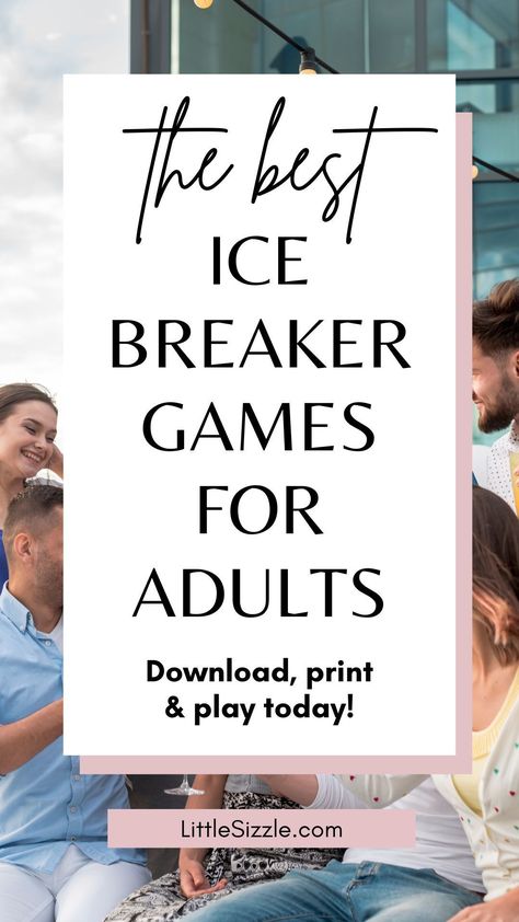 Break the ice and get your party started with our fun icebreaker games! Playing games is a great way to break the ice, get people talking and lighten the mood. These printable party starters are designed to get guests interacting and get your party going. The games are the perfect addition to any occasion; from dinner parties, work meetings to game nights. Everyone will love these fun party icebreakers and conversation starters. Click through to download and print yours today! Easy Icebreaker Games, Birthday Ice Breaker Games, Dinner Party Ice Breakers, Dinner Party Ice Breaker Games, Birthday Party Ice Breaker Games, Ice Breaker Party Games, I’ve Breaker Games For Adults, Ice Breaker For Work Meeting, Couples Ice Breaker Games