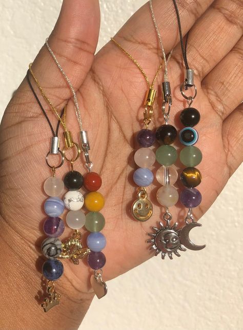 Indie Jewelry, Jewelry Accessories Ideas, Dope Jewelry, Crystal Accessories, Funky Jewelry, Hippie Jewelry, Sun And Moon, Dream Jewelry, Phone Charm