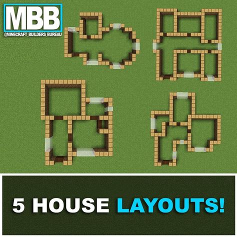 Here’s 5 house layouts for you all, which one would you like the most for us to build? . . #minecraft #minecraftbuild #minecraftbuilds… One Block House Minecraft, Mincraft Idea Houses Blueprints, Cottages In Minecraft, Mc Building Ideas House, Minecraft Charts Building, Random Builds In Minecraft, Minecraft House Building Tips, Minecraft Building Ideas House Blueprints Cottage, Cool Minecraft Things To Build