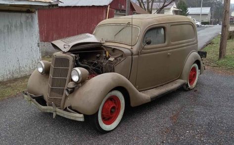 52 Years of Storage and 55K Miles: 1935 Ford Sedan Delivery Monty Hall, Sedan Delivery, Wanted Ads, Let's Make A Deal, Old Garage, Curious Creatures, Power Wagon, Model T, Cool Car