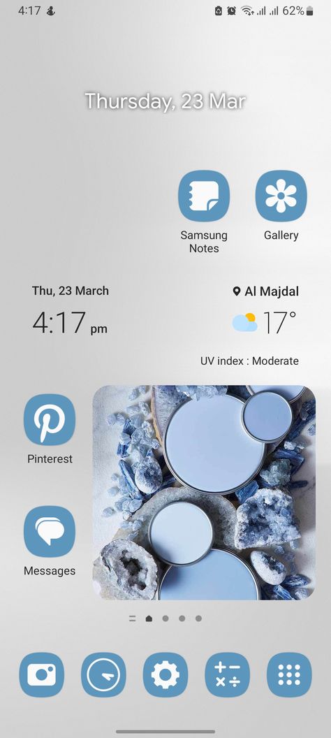 Blue Aesthetic Home screen IPhone IOS 16 Iphone 13 Blue Aesthetic, Blue Aesthetic Home, Iphone 13 Blue, Aesthetic Home Screen, Screen Iphone, Homescreen Iphone, Ios 16, Aesthetic Home, Blue Aesthetic