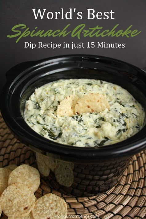 Best Spinach Artichoke Dip, Spinach Artichoke Dip Recipe, Spinach And Artichoke Dip, Artichoke Dip Recipe, Cheesecake Dip, Dips And Appetizers, Spinach Artichoke Dip, Appetizers And Dips, Buffalo Chicken Dip