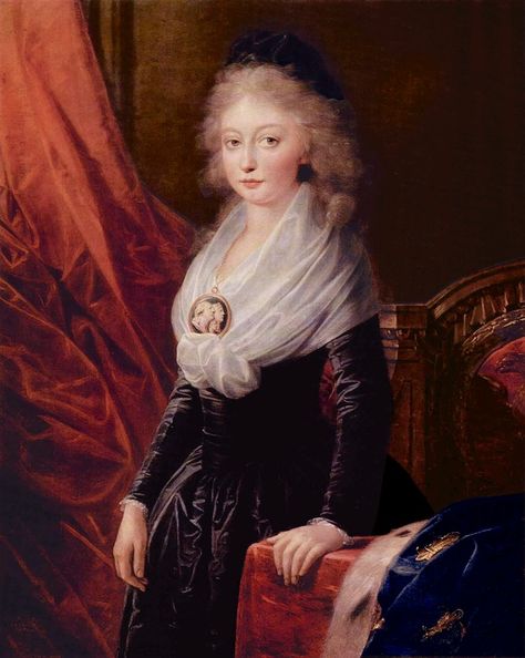 1796 Marie Thérèse de Bourbon by Heinrich Friedrich Füger (Hermitage) | Grand Ladies | gogm Queen Marie Antoinette, Marie Therese, Queen Of France, French Royalty, Maria Theresa, The French Revolution, French History, Charlotte North Carolina, French Revolution