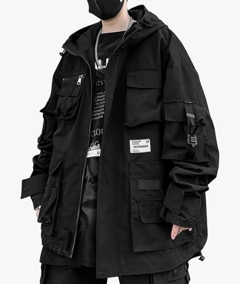 Techwear Coat, Mushroom Fashion, Berlin Rave, Stussy Jacket, Techwear Men, Hip Hop Street Style, Techwear Cyberpunk, Techwear Jacket, Cyberpunk Techwear