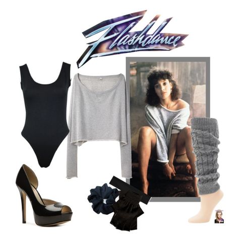 "DIY Flashdance Halloween Costume" by jessicaleila on Polyvore Footloose Fashion 80s, Footloose 1984 Outfits, Flashdance Outfit, 80s Flashdance Outfit, 80s Costumes, 80s Fitness Outfit Dti, Flashdance Costume, 80s Workout Outfit Halloween, 80s Costume Ideas For Women